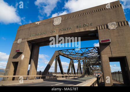 Kincardine Bridge over the Firth of Forth Fife Scotland. Stock Photo