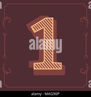 Letters of English Alphabet in vintage brown style design in vector Stock Vector
