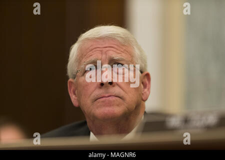January 17, 2018 - Washington, District Of Columbia, USA - United States Senator ROGER WICKER, Republican of Mississippi, during a hearing on Capitol Hill in Washington, D.C. (Credit Image: © Alex Edelman via ZUMA Wire) Stock Photo