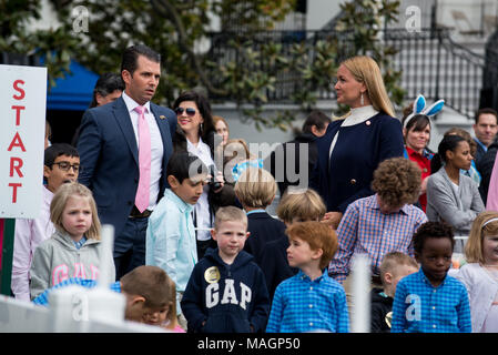 Washington, District of Columbia, USA. 2nd Apr, 2018. Donald Trump Jr. and wife Vanessa attend the . 2018 White House Easter Egg Roll. Credit: Erin Scott/ZUMA Wire/Alamy Live News Stock Photo