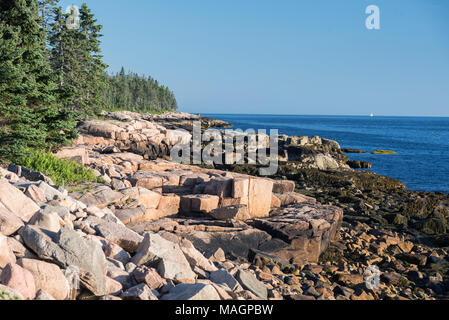 The rocky coast of Maine Stock Photo