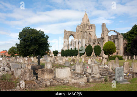 West arches of Croyland Crowland Abbey which housed up to 40 benedictine monks, Great Postland Fens, Lincolnshire, UK Stock Photo