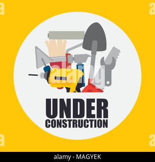 Under construction design, vector illustration eps10. Stock Vector