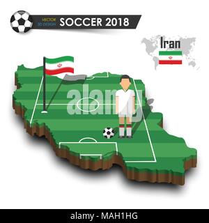 Premium Vector  Realistic soccer shirt of iran