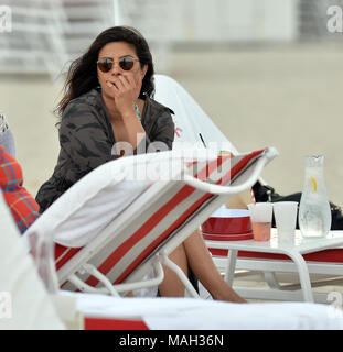 MIAMI BEACH, FL - MAY 14: Priyanka Chopra on Miami Beach on Mother's Day on May 14, 2017 in Miami Beach, Florida.    People:  Priyanka Chopra Stock Photo