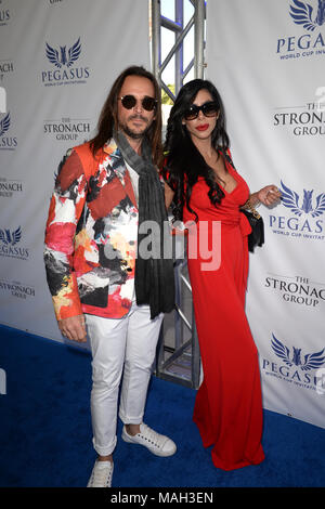 HALLANDALE, FL - JANUARY 28:  Guest attends The Inaugural $12 Million Pegasus World Cup Invitational, The World's Richest Thoroughbred Horse Race At Gulfstream Park at Gulfstream Park on January 28, 2017 in Hallandale, Florida   People:  Guest Stock Photo