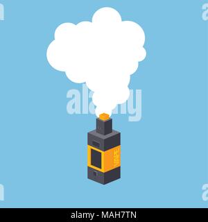 isometric block electric cigarette personal vaporizer vector art Stock Vector