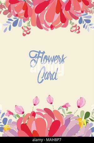 Wedding invitation card with flower Templates on white background Stock Vector