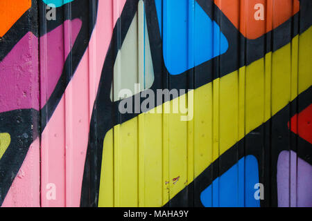 bright colorful painted wall background. Stock Photo