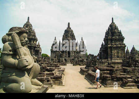 Candi Sewu one of Buddhist temple built in the 8th century AD which is just eight hundred meters to the north of Prambanan Temple. Indonesia Stock Photo