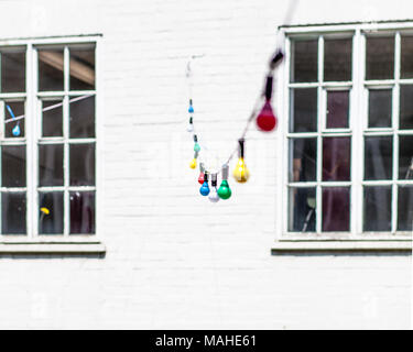 string wired bulbs on white background Stock Photo