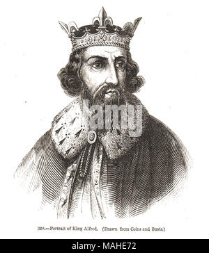 Alfred the Great, King of Wessex, 9th century (18th century). Artist