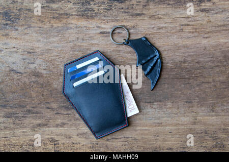 Gift Money Billfold Gothic Unisex Wallet Black Coffin ID Card Holder!