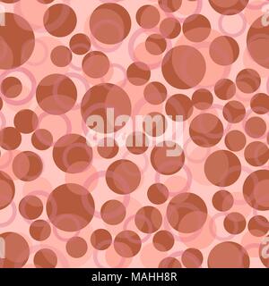 Brown Spots And Circles Seamless Pattern. Stock Vector