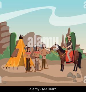 American indian warriors tribe Stock Vector Image & Art - Alamy