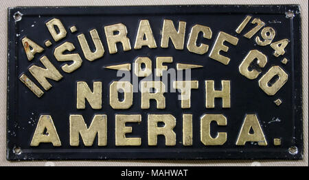 Vintage tin sign on a white background - Warning in german - Warnung ...