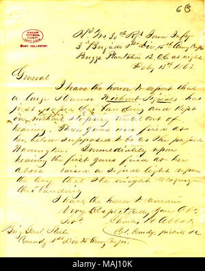 Letter from Charles H. Abbott, headquarters, 30th Iowa Infantry, 3rd ...