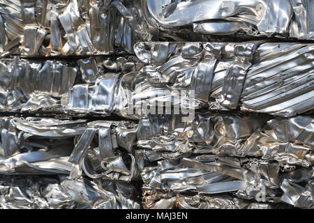 Scrap metal, wrecked and crushed parts Stock Photo