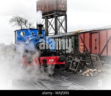 Lady Nan - drive this train for a tenner on the East Somerset Railway at Cranmore, Somerset. Stock Photo