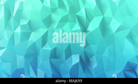 Realistic sparkling colorful 3d low polygonal blue background. Stock Vector