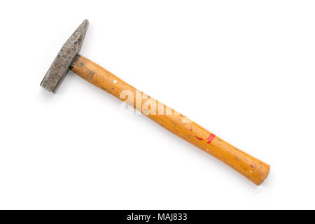 small old hammer, isolated on white Stock Photo