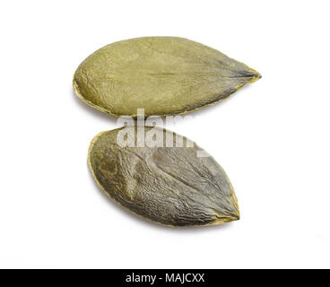 Pumpkin Seeds isolated  on White Background Stock Photo