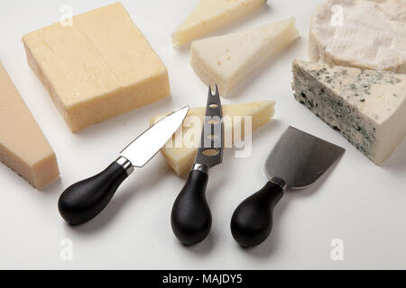 Different sorts of cheese Stock Photo