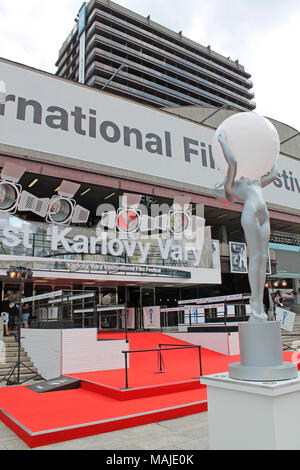 Hotel Thermal in Karlovy Vary. International film festival on July, 2017 in Karlovy Vary, Czech republic. Stock Photo