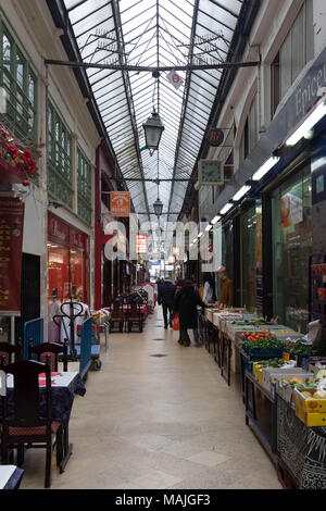 The Passage Brady is one of the famous Parisian passages , France. Stock Photo