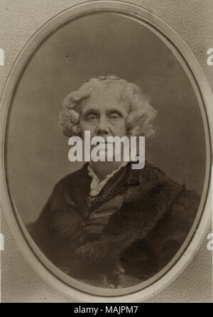 Title: Anna L. Clapp, President, Ladies Union Aid Society.  . circa 1875. Stock Photo