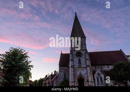 St John's Church in Hindon, Wiltshire, UK, on a summer's evening Stock Photo