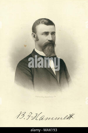 Title: Benjamin F. Hammett.  . 1898. Central Biography Publishing Company Stock Photo