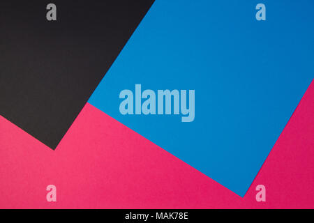 Colorful papers geometry flat composition background Stock Photo