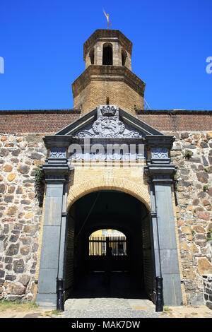 Entrance to the Castle of Good Hope, a bastion fort, built by the Dutch East India Company between 1666 and 1679, in Cape Town, South Africa Stock Photo