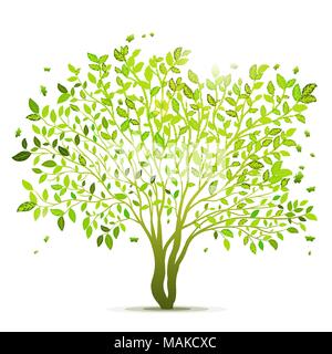 Green tree vector Stock Vector Image & Art - Alamy