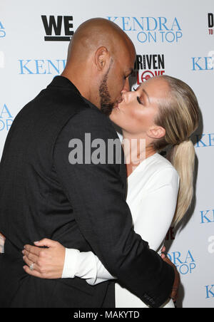 ***FILE PHOTO*** KENDRA WILKINSON ANNOUNCES SPLIT FROM HANK BASKETT West Hollywood, CA - March 31 Hank Baskett, Kendra Wilkinson Attending WE tv Celebrates The Premiere Of 'Kendra On Top' And 'Driven To Love' at Estrella Sunset On March 31, 2016. Credit: RTNSadou/MediaPunch Stock Photo