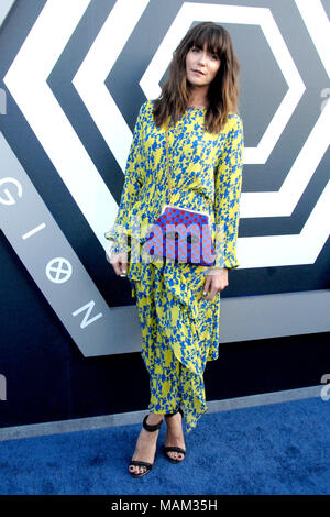 LOS ANGELES, CA - APRIL 02: Actress Katie Aselton attends the premiere of FX's 'Legion' Season 2 at DGA theater on April 2, 2018 in Los Angeles, California. Photo by Barry King/Alamy Live News Stock Photo