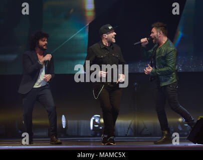 Max Pezzali, former singer of the 883 group, performing live on stage at  PalaPartenope in Napoli (Photo by Paola Visone/Pacific Press Stock Photo -  Alamy