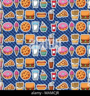 patches fast food Stock Vector