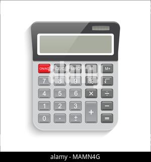 Realistic calculator isolated on white background. Vector EPS10 illustration. Stock Vector
