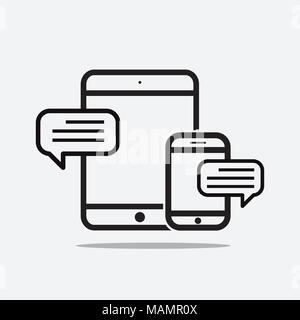 Outline Dialogue Icon isolated on grey background. Line Chat symbol for your web site design, logo, app, UI. Editable stroke. Vector illustration. Stock Vector