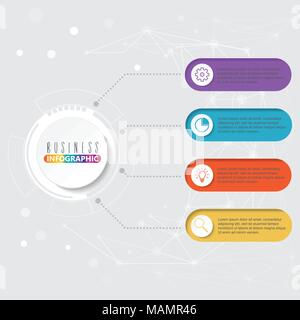 Timeline infographics design and marketing icons can be used for workflow layout, diagram, annual report, web design. Business concept with 4 options Stock Vector