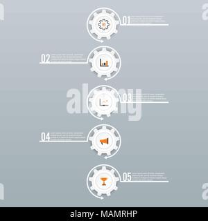 Abstract digital illustration Infographic. Vector illustration can be used for workflow layout, diagram, number options, web design. Stock Vector
