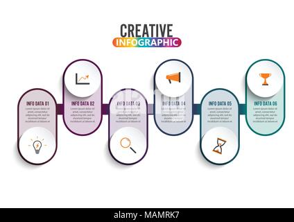 Circle chart infographic template with 12 options for presentations, advertising, layouts, annual reports. Stock Vector