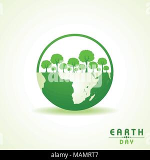 happy earth day. poster, illustration, typography, text, graphic, printing media and presentation furniture. love your earth. Stock Vector