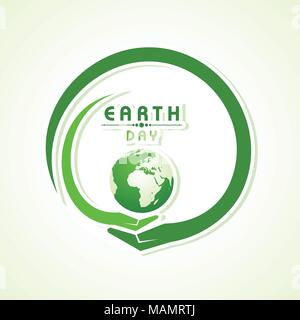 happy earth day. poster, illustration, typography, text, graphic, printing media and presentation furniture. love your earth. Stock Vector