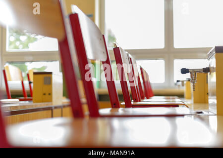 Empty science laboratory classroom. Education concept. Stock Photo