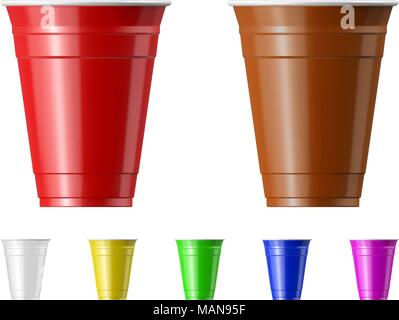 Plastic cup Stock Vector