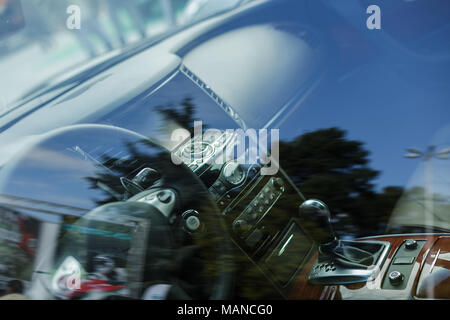 Modern car dashboard. Screen multimedia system. Stock Photo