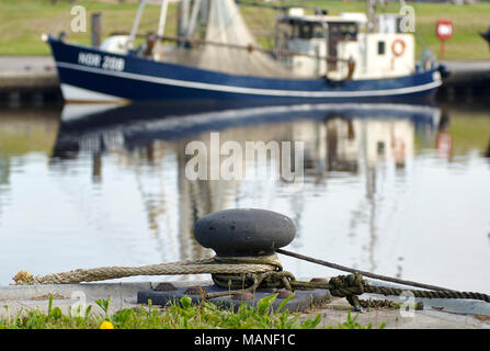 Poller in Greetsiel Stock Photo